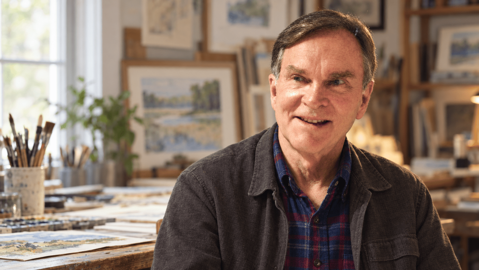 Joe Bellows in his studio